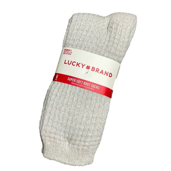 Lucky Brand Women's Boot Socks 6 pair Black NEW - Picture 5 of 7